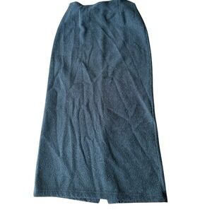 GG Sport Gallant Gaumond Black Fleece Maxi Skirt Elastic Waist Made in Canada S